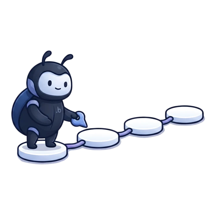Beetl mascot guiding a team